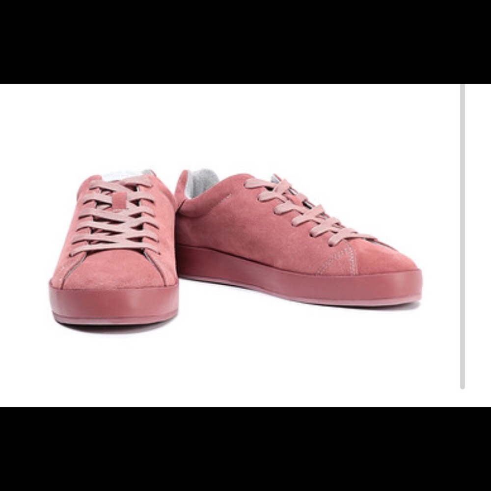 Suede and Leather Low Top Sneakers